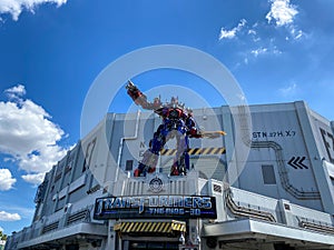 The entrance to the Transformers ride at Universal Studios in Orlando, FL