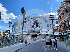 The entrance to the Transformers ride at Universal Studios in Orlando, FL