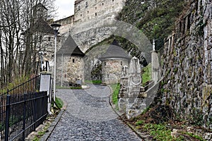 Entrance to the Trencin castle, Slovakia