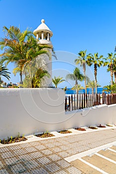 Entrance to tropical Lago Martianez public park in Puerto de la Cruz, Tenerife, Canary Islands, Spain