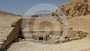 Entrance to TT69, the private tomb of Menna in the area known as the Tombs of the Nobles on the West Bank at Luxor.