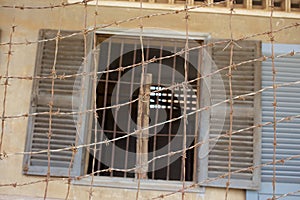 Entrance to Tuol Sleng Prison Cell