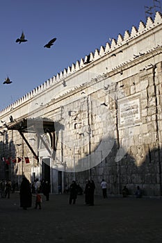 Entrance to Umayyad mosque in Damascus