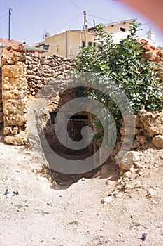 Entrance to undergound dwelling, Kasba des Ait Seghrouchen, Immouzer Kandar, Morocco