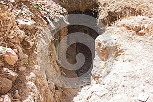 Entrance to undergound dwelling, Kasba des Ait Seghrouchen, Immouzer Kandar, Morocco