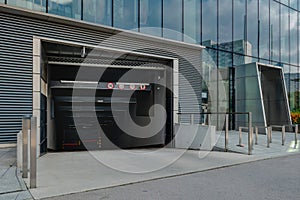 Entrance to the underground car park