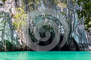The entrance to the underground river in Puerto Princesa Subterranean River National Park, Palawan, Philippines photo