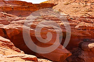 Entrance to the Upper Antelope Canyon, near Page, Arizona, USA