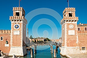 Entrance to Venetian Arsenal in Venice