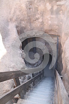 Entrance to The Water Factory Stairs, Tel Beer Sheva, Israel