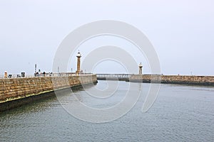 Entrance to Whitby Harbour, Yorkshire