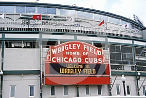 Entrance to Wrigley Field, Home of the Chicago Cubs, Chicago, Illinois