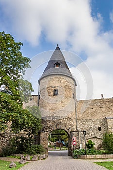 Entrance tower in the ancient city wall of Andernach