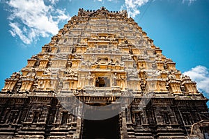 Entrance tower ( Gopuram) of Ekambareswarar Temple, Earth Linga Kanchipuram, Tamil Nadu, South India