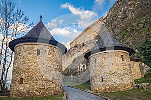 Entrance towers to The Trencin Castle in Slovakia
