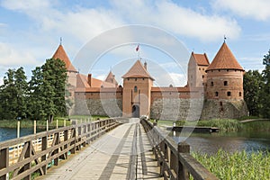 Entrance of Trakai island castle museum near Vil photo