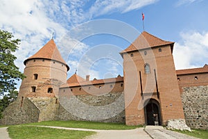 Entrance of Trakai island castle museum near Vil photo