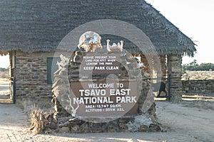 Entrance of Tsavo East National Park