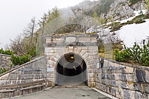 The entrance of the tunnel that goes to the Eagle`s Nest