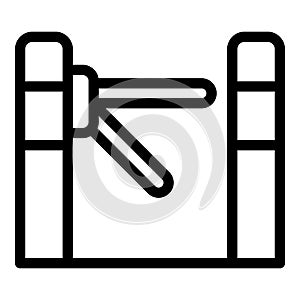 Entrance turnstile icon, outline style