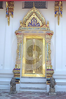 Entrance of wat Po temple, Bangkok, Thailand