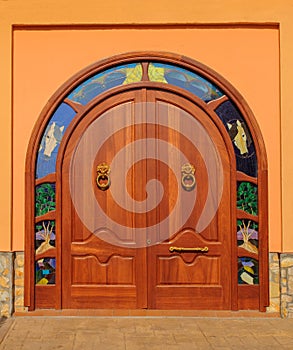 Entrance wooden door