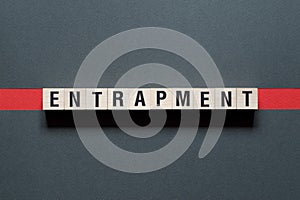 Entrapment word concept on cubes