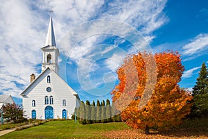 Entrelacs Church in Autumn