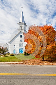 Entrelacs Church in Autumn