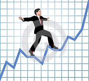 Entrepreneur climb start up chart photo