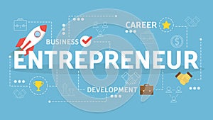 Entrepreneur concept. Idea of a business development