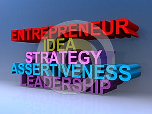 Entrepreneur idea strategy assertiveness leadership