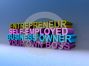 Entrepreneur self employed business owner your own boss