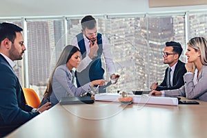 Entrepreneurs and business people conference in meeting room.