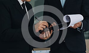 Entrepreneurs and business people conference in modern meeting room, happy multiracial coworkers have fun cooperating working