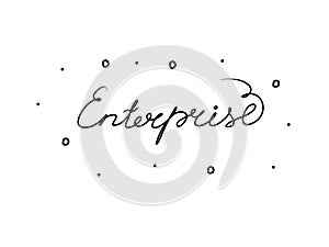 Entreprise phrase handwritten with a calligraphy brush. Business in French. Modern brush calligraphy. Isolated word black