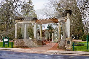 Entry arch, botanical gardens