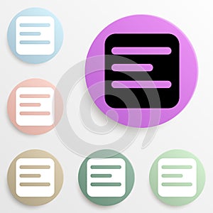 entry badge color set. Simple glyph, flat vector of web icons for ui and ux, website or mobile application