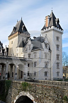 The entry of the Castel of Pau in France