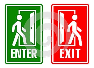 Entry and exit sign