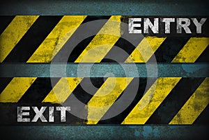 Entry exit sign