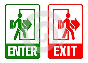 Entry and exit sign