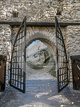 Entry gate of medieval castle Smolen