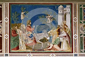 Entry into Jerusalem by Giotto from Scrovegni Chapel
