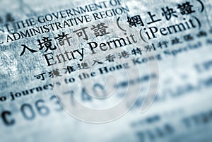 Entry permit of Hong Kong