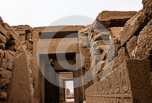 Entry of a temple in Egypt photo