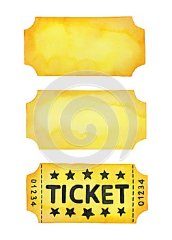 Entry ticket templates for creative design, sign, banner, invitation, card, flyer, poster.