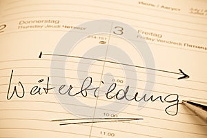 Entry to the calendar training