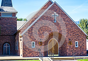 Entry To Modern Brick Church