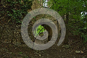 entry to an old castle ruin
